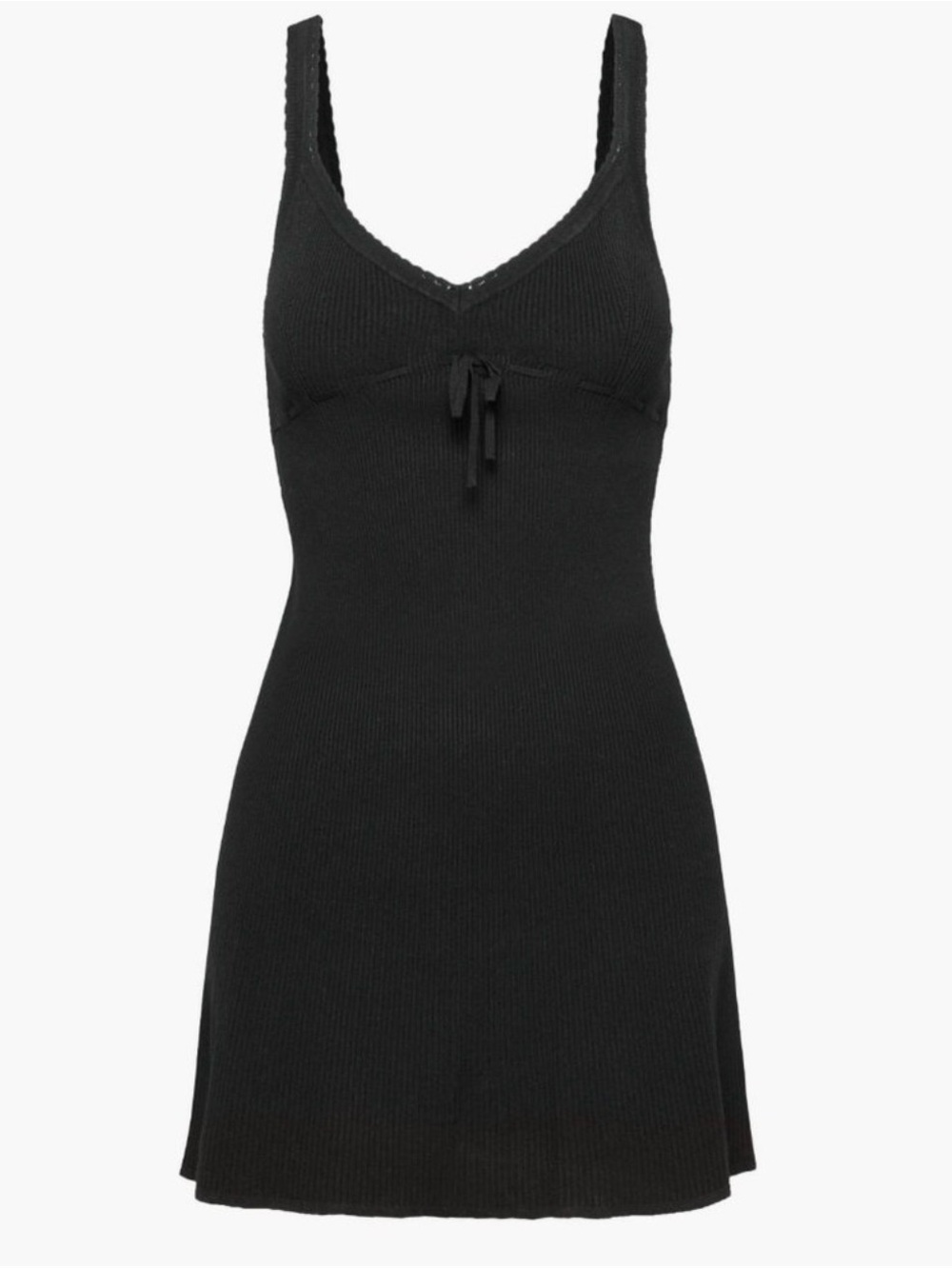 Aritzia Wilfred Black Knit Slip Dress - Women's Intimates